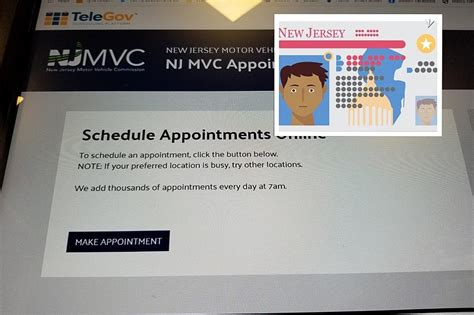 Make a NJ MVC Appointment appointment online using the New Jersey DMV online appointments system or call 609-292-6500. . Nj mvc appointment confirmation